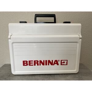 VTG Genuine Bernina Accessory Storage Box Carry Case White/Red Hidden Drawer
